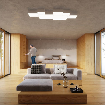 Mini plafoniera a led quadrata 22 watt lampada da soffitto tecnologia switch cct luce da 3000k a 6500k - enzoled