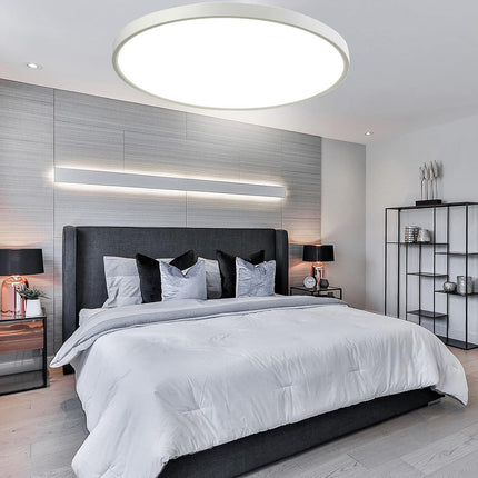Plafoniera a led moderna ultra slim 18 watt con tecnologia CCT da 6500k a 2700k con switch lampada da soffitto - enzoled