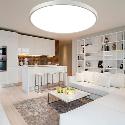 Plafoniera a led moderna ultra slim 18 watt con tecnologia CCT da 6500k a 2700k con switch lampada da soffitto - enzoled