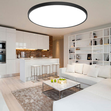 Plafoniera a led moderna ultra slim 24 watt con tecnologia CCT da 6500k a 2700k con switch lampada da soffitto - enzoled
