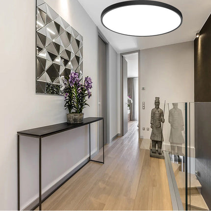 Plafoniera a led moderna ultra slim 18 watt con tecnologia CCT da 6500k a 2700k con switch lampada da soffitto - enzoled