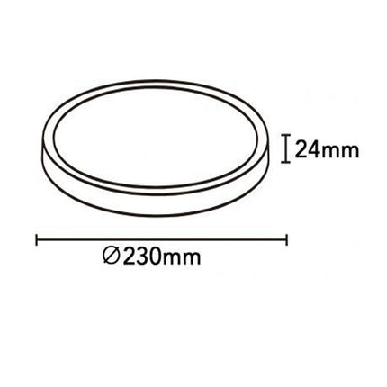 Plafoniera a led moderna ultra slim 18 watt con tecnologia CCT da 6500k a 2700k con switch lampada da soffitto - enzoled
