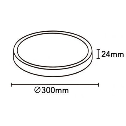 Plafoniera a led moderna ultra slim 24 watt con tecnologia CCT da 6500k a 2700k con switch lampada da soffitto - enzoled