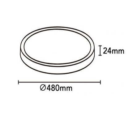 Plafoniera a led moderna ultra slim 36 watt con tecnologia CCT da 6500k a 2700k con switch lampada da soffitto - enzoled