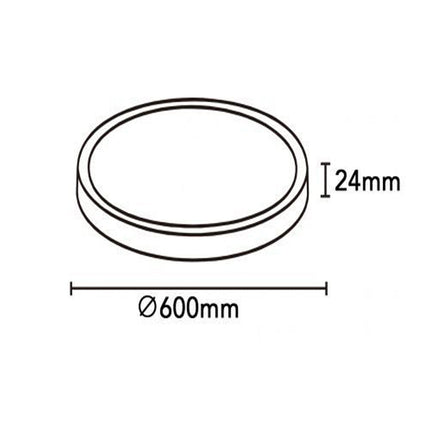 Plafoniera a led moderna ultra slim 45 watt con tecnologia CCT da 6500k a 2700k con switch lampada da soffitto - enzoled