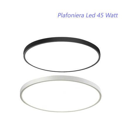 Plafoniera a led moderna ultra slim 45 watt con tecnologia CCT da 6500k a 2700k con switch lampada da soffitto - enzoled