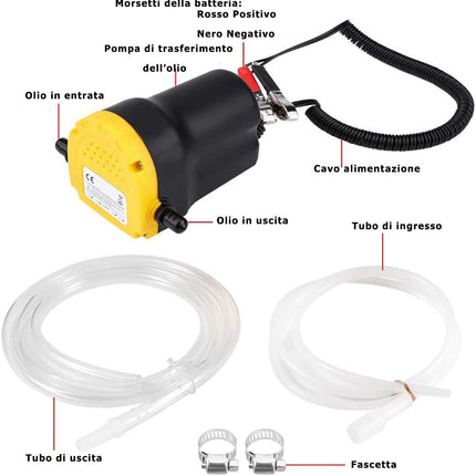 Pompa di aspirazione estrazione olio 60 watt 12V per auto moto enzoled