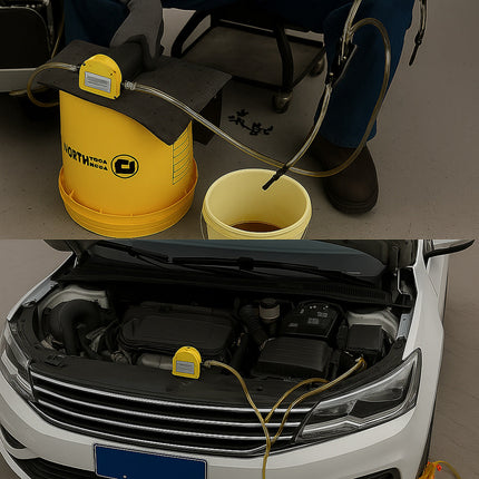 Pompa di aspirazione estrazione olio 60 watt 12V per auto moto enzoled