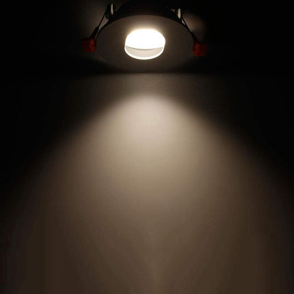Portafaretto moderno bianco segnapasso incasso per faretto a goccia bianco per illuminazione ovale da parete 88 mm - enzoled