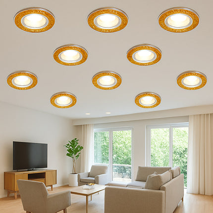 Incasso porta faretto orientabile tondo decorato con brillantini