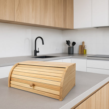 Portapane in legno chiusura scorrevole per pane cornetti biscotti enzoled