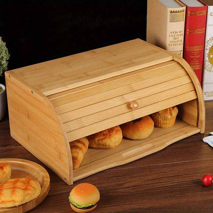 Portapane in legno chiusura scorrevole per pane cornetti biscotti enzoled