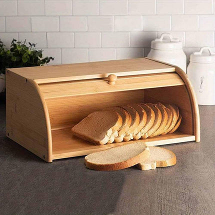 Portapane in legno chiusura scorrevole per pane cornetti biscotti enzoled