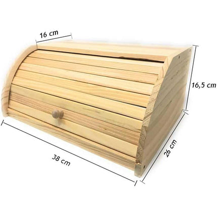 Portapane in legno chiusura scorrevole per pane cornetti biscotti enzoled