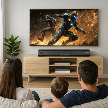 Soundbar ricaricabile 60W bluetooth con orologio radio telecomando