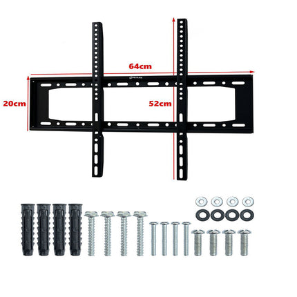 Staffa tv 32” - 80” supporto fisso attacchi vesa 200x200 600x500 mm