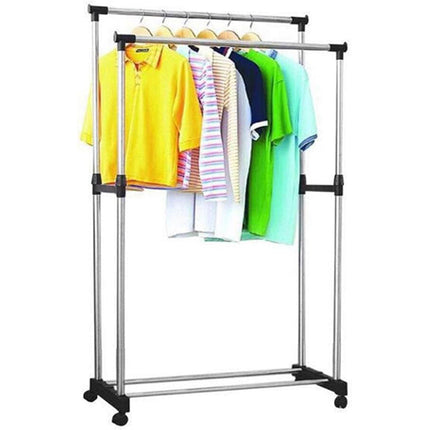 Stand appendiabiti altezza regolabile  con ruote singolo e doppio enzoled