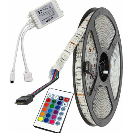 Striscia strip 300 led RGB 35W con telecomando e centralina IP55 enzoled