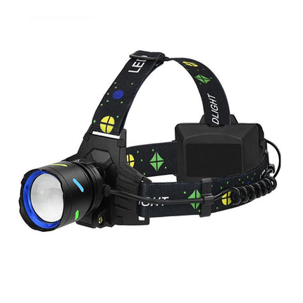 Torcia frontale ricaricabile a 1 led con zoom 4 modalit¨¤ di luce bianca dimmerabile luce bianca e blu - enzoled