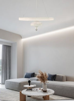 Lampada da Soffitto Decorativa Bianca 50W 4000K - Alluminio + PC - Illuminazione Elegante e Resistente enzoled