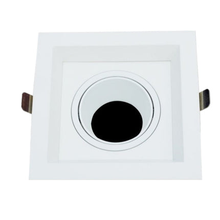 Supporto Portafaretto Recesso Bianco 1XGU10 in Alluminio+Metallo+PC per Lampade LED enzoled