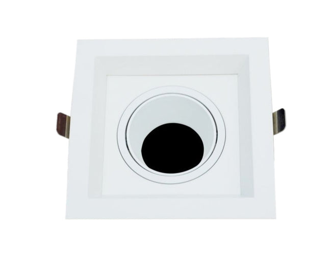 Supporto Portafaretto Recesso Bianco 1XGU10 in Alluminio+Metallo+PC per Lampade LED enzoled
