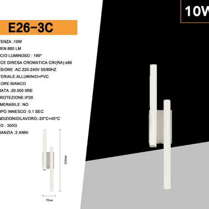 APPLIQUE /10W /3000K-6500K/ - enzoled