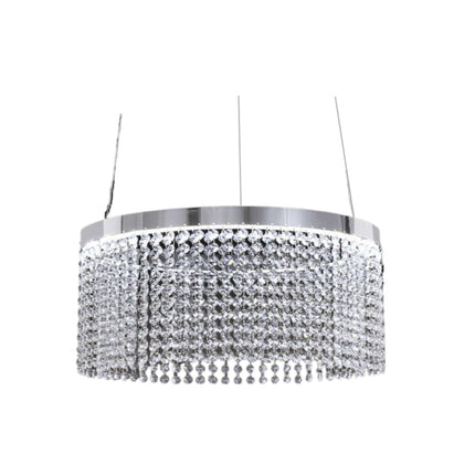 Lampadario da soffitto bianco 35W 8000K - Acciaio inox + cristallo, luce fredda cristallina enzoled