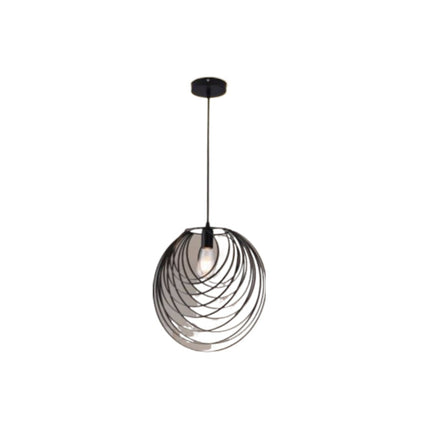 Lampadario da Soffitto E27 Nero, Design Industriale con Ferro e Cavo 0.5mm² - Perfetto per Ambienti Moderni enzoled