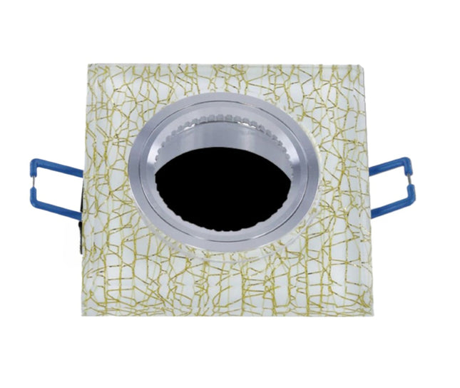 Supporto Portafaretto Oro 60mm in Alluminio+Vetro per Lampade LED enzoled