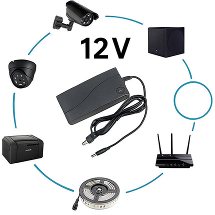 Alimentatore 60 watt trasformatore 12V 5A con spina e jack in uscita enzoled