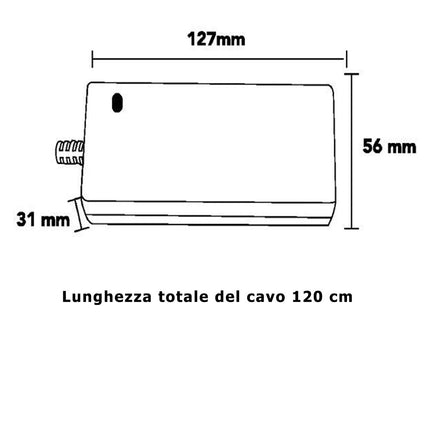 Alimentatore 60 watt trasformatore 12V 5A con spina e jack in uscita enzoled