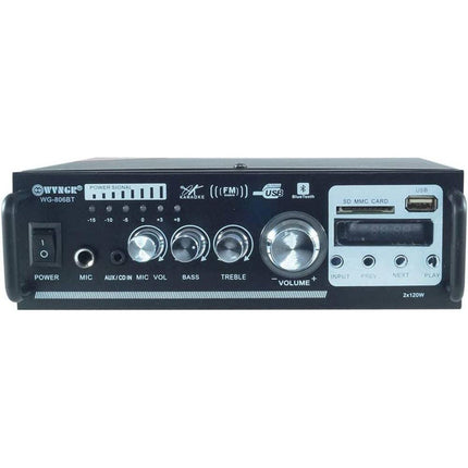 Amplificatore bluetooth 1 ingresso microfono radio FM con telecomando