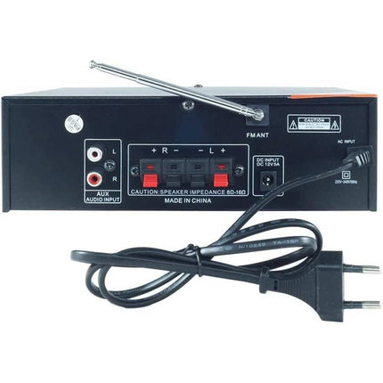 Amplificatore bluetooth 1 ingresso microfono radio FM con telecomando