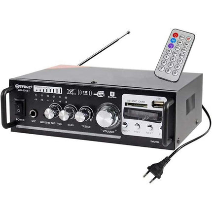 Amplificatore bluetooth 1 ingresso microfono radio FM con telecomando