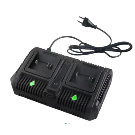 Caricabatteria doppio 20V 2.0A per batteria a litio da 20 a 88 volt caricatore per due batterie ricarica rapida - enzoled