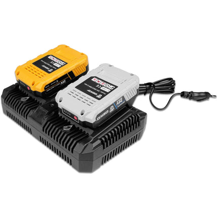 Caricabatteria doppio 20V 2.0A per batteria a litio da 20 a 88 volt caricatore per due batterie ricarica rapida - enzoled