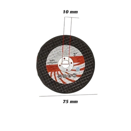 Kit di 6 mini disco da taglio 3” per mini flex smerigliatrice dischi per metallo ferro 75 mm - enzoled