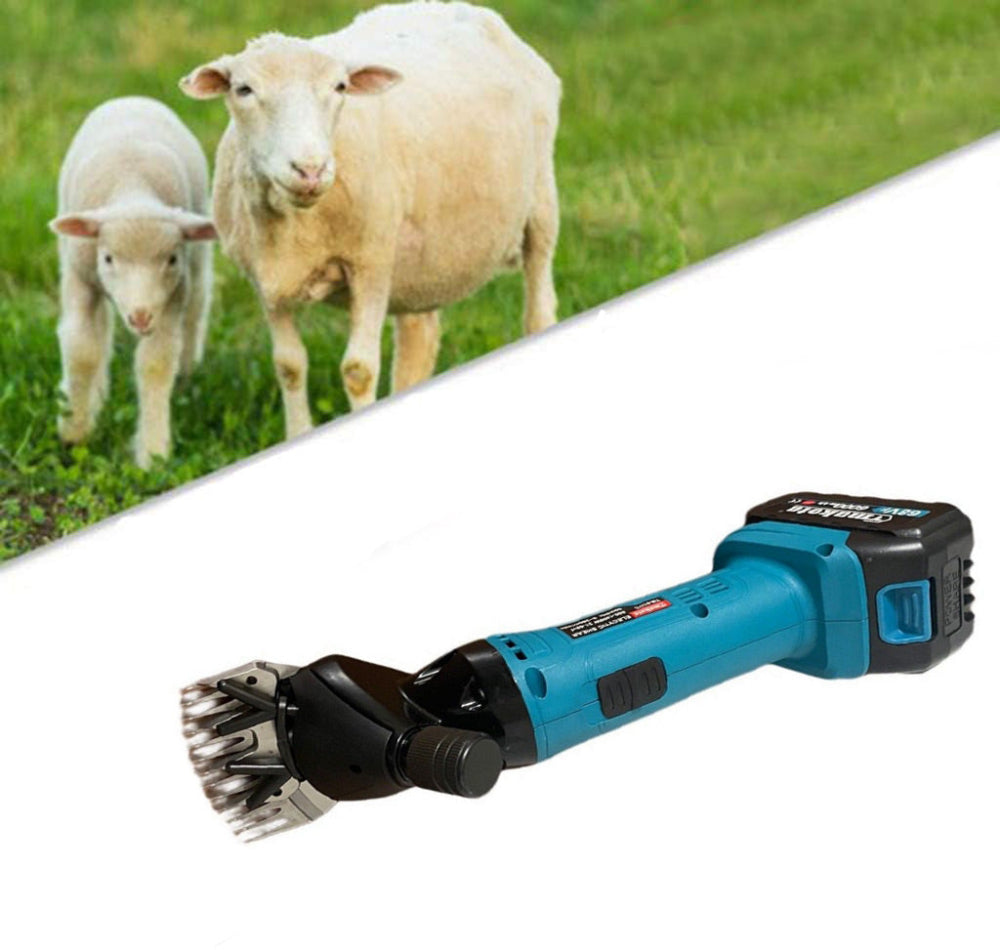 Tosapecore elettrica a doppia batteria da 68V tosatrice per pecore per lana a 6 velocità 13 denti - enzoled