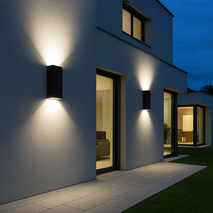 Applique da esterno a doppia emissione di luce 8W tecnologia CCT IP65