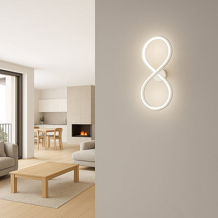 Applique a led da parete a forma di infinito 10 Watt tecnologia CCT