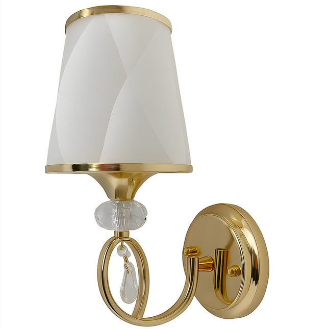 Applique da parete attacco E27 con pendoli in vetro oro o argento