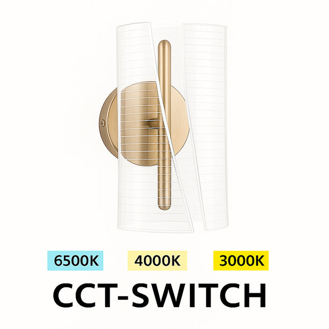 Applique moderno 6W con tecnologia CCT e luce fredda calda naturale enzoled