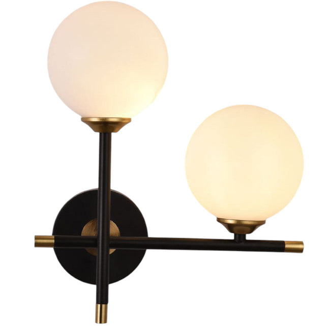 Applique da parete doppia sfera illuminazione decorativa 2 attacchi G9