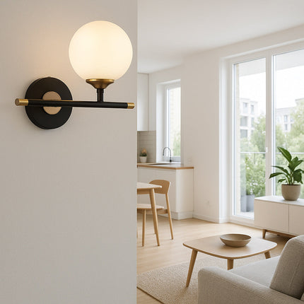 Applique da parete con 1 sfera illuminazione decorativa 1 attacco G9