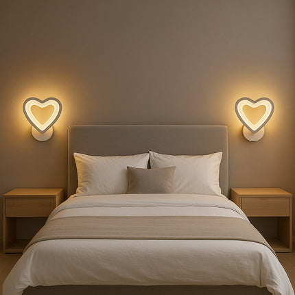 Applique led forma di cuore 6 watt tecnologia CCT lampada da parete
