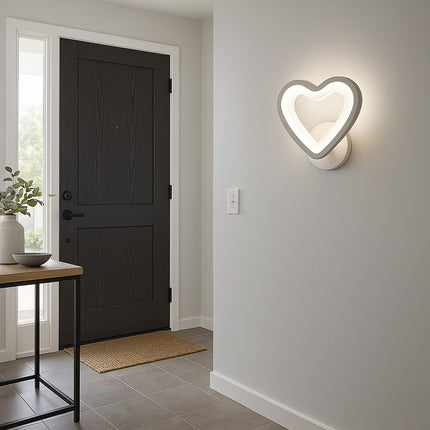 Applique led forma di cuore 6 watt tecnologia CCT lampada da parete