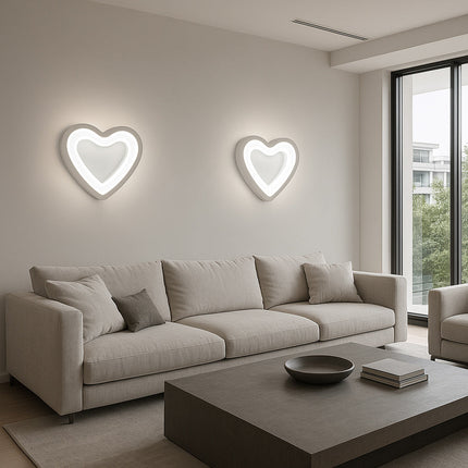 Applique led forma di cuore 6 watt tecnologia CCT lampada da parete