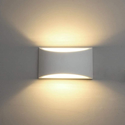 Applique da parete in gesso a doppia emissione di luce attacco G9 enzoled
