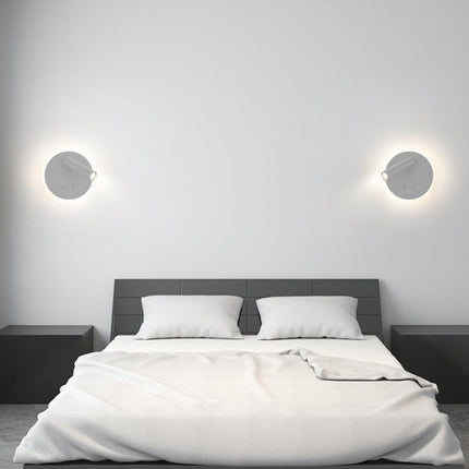 Applique orientabile da parete comodino doppia fonte luminosa 8 watt lampada da letto moderna luce calda 3000k - enzoled